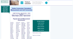 Desktop Screenshot of metric-calculator.com